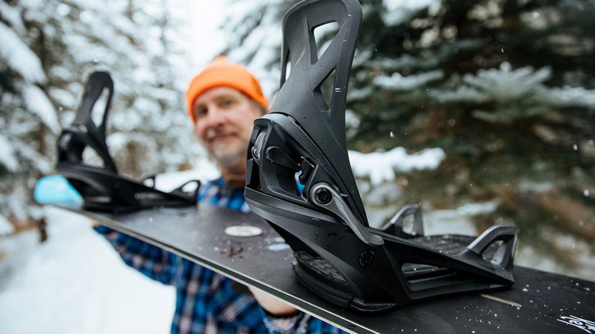 Burton StepOn snowboard binding and boots in K2