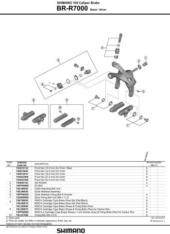 Shimano 105 R7000 első patkófék 2.Kép