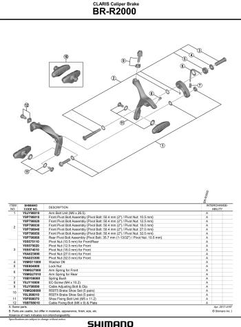 Shimano Claris R2000 R50T5 51 mm rear rimbrake 2.Image