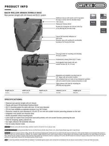 Ortlieb Back-Roller Urban táska 3.Kép