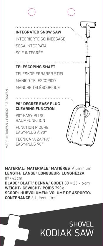 Ortovox Kodiak Shovel+Saw lapát 3.Kép