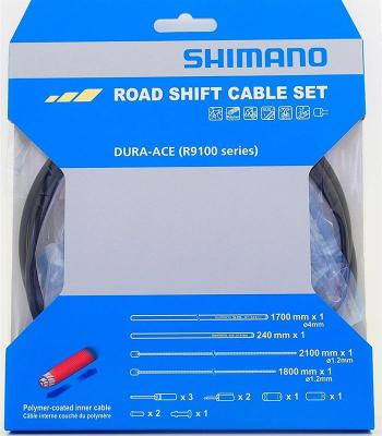 Shimano BC-9100 Road Ultimate Polymer derailleur cable set 2.Image