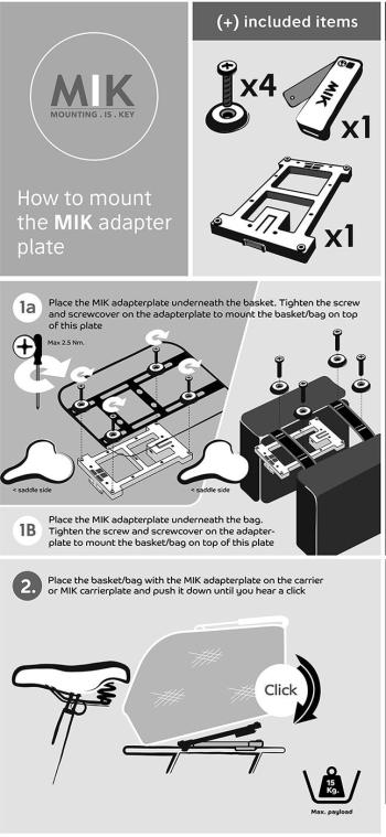 Basil MIK Adapter Plate táskára 5.Kép