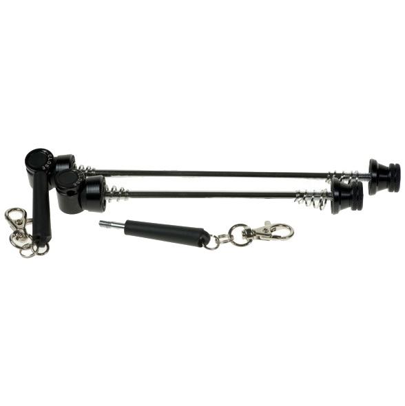 Zoggie detachable front and rear quick release skewer