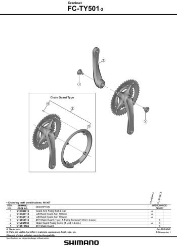 Shimano Tourney TY501 crankset 2.Image