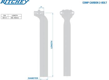 Ritchey Comp Carbon 2-Bolt 31.6/400 seatpost 3.Image