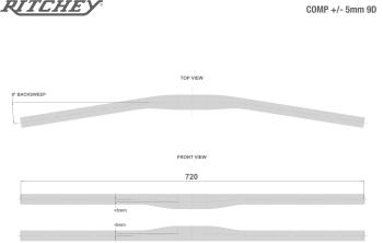 Ritchey Comp Flat 720*31.8*5 mm kormány 3.Kép