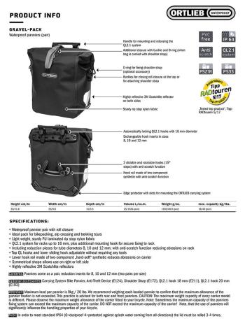 Ortlieb Gravel-Pack 25l táska 9.Kép