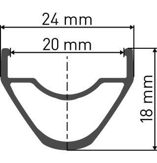 DT Swiss XR 331 Disc 29/32 20 mm felni 2.Kép