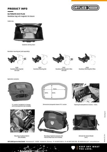 Ortlieb Ultimate Plus L handlebar bag 9.Image