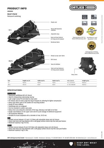 Ortlieb Seat-Pack 16.5l seatbag 14.Image