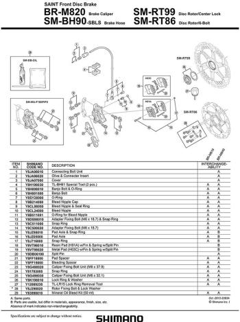 Shimano Saint M820 hydraulic disc brake 2.Image