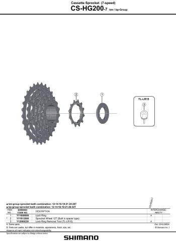 Shimano Tourney HG200 12-32 fogaskoszorú 2.Kép