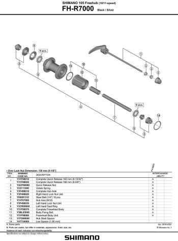 Shimano 105 R7000 hátsó agy 2.Kép