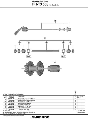 Shimano Tourney TX800 Disc hátsó agy 2.Kép