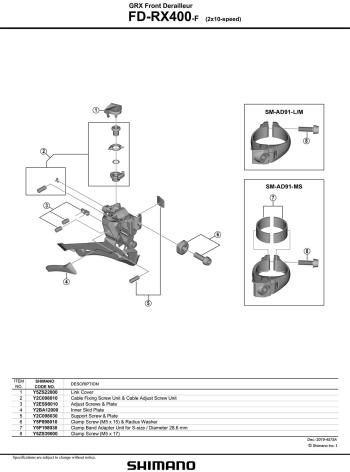 Shimano GRX RX400 10sp front derailleur 2.Image