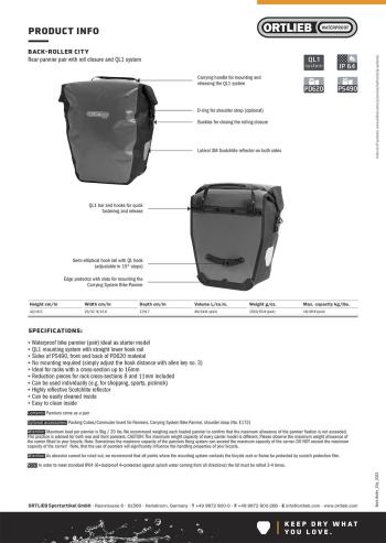 Ortlieb Back-Roller City táska 11.Kép