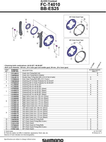 Shimano Alivio T4010 hajtómű 2.Kép