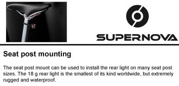 Supernova E3 Tail Light 2 Seat Post 12V eBike rear light 6.Image