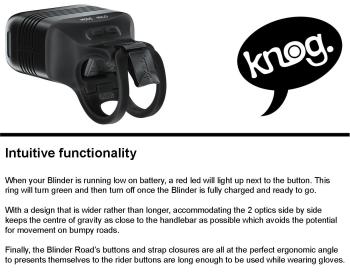 Knog Blinder Road 600 USB első lámpa 10.Kép
