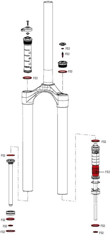 RockShox Recon Gold Coil Service Kit szimering szett 2.Kép