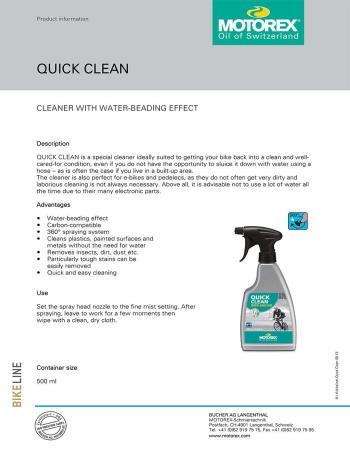 Motorex Quick Clean 500 ml spray gyorstisztító anyag 2.Kép