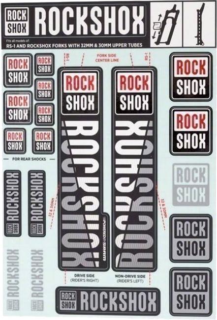 RockShox Sid/Reba/Recon 30/32 mm decal kit