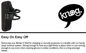 Knog Blinder V Bolt USB hátsó lámpa 8.Kép