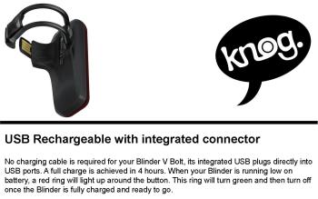 Knog Blinder V Bolt USB hátsó lámpa 9.Kép