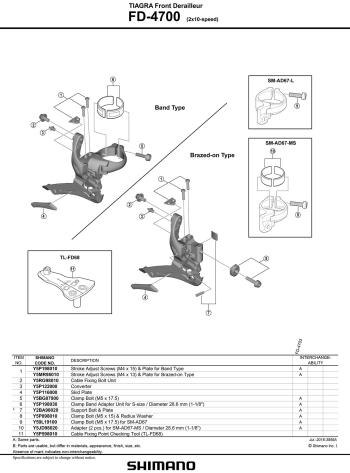 Shimano Tiagra FD4700 konzolos első váltó 2.Kép