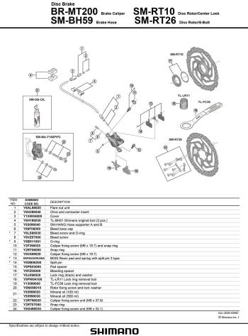 Shimano Altus MT-201 1000 mm front disc brake 2.Image