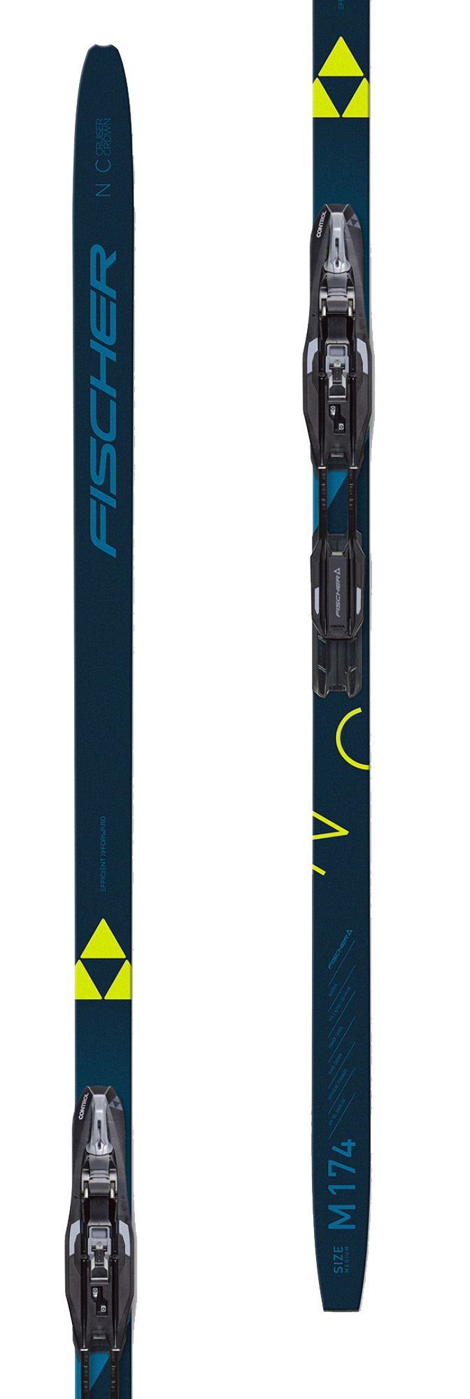 Fischer Cruiser EF nordic skis with  Control Step-In IFP bindings