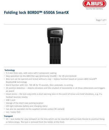 Abus Bordo SmartX Alarm 6500A/110 SH lock 11.Image