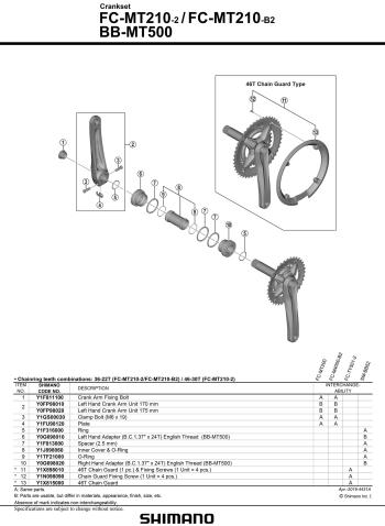 Shimano Alivio MT210 Integrated crankset 2.Image
