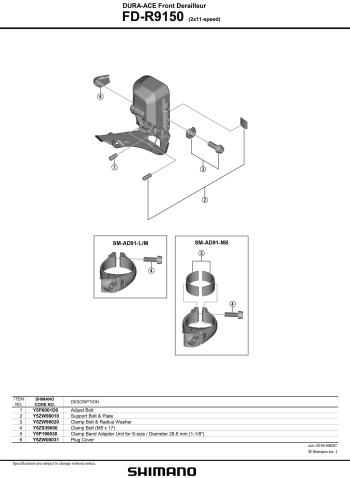 Shimano Dura-Ace Di2 R9150 brazed on front derailleur 2.Image