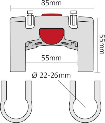 Klickfix universal handlebar adapter with lock 3.Image