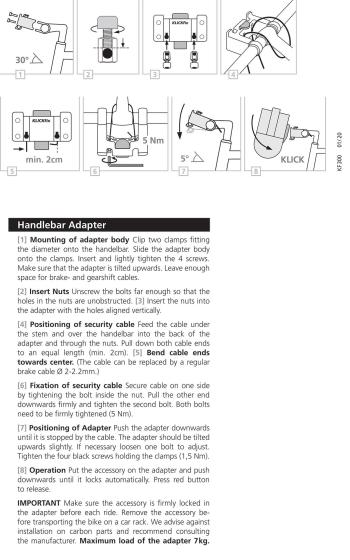 Klickfix universal handlebar adapter with lock 4.Image