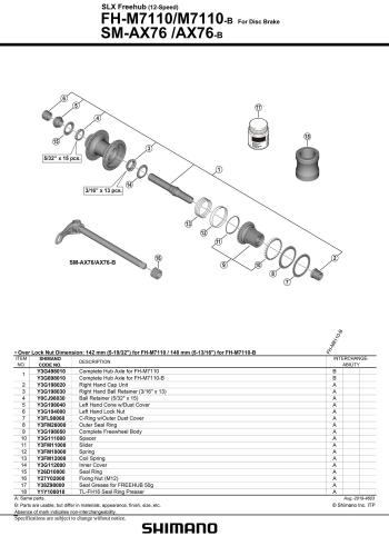 Shimano SLX M7110 CenterLock 142/12 átütőtengelyes hátsó agy 4.Kép