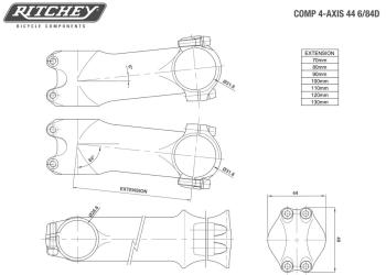 Ritchey OEM 4Axis 60*31.8 6D kormányszár 5.Kép