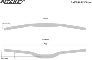 Ritchey WCS Carbon Rizer 710*31.8*30 mm 9D kormány 5.Kép