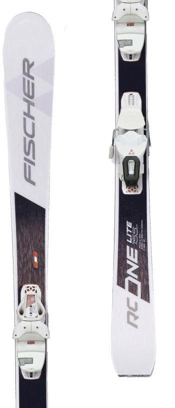 Fischer Brilliant RC One WHT WS skis with Fischer RS9 GW SLR bindings 1.Image