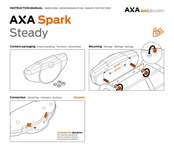 Axa Spark Steady Clear 80 dinamós csomagtartó lámpa 6.Kép