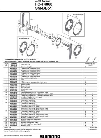 Shimano Fekete Shimano Alivio T4060 175-22/32/44 integrált hajtómű 2022 2.Kép