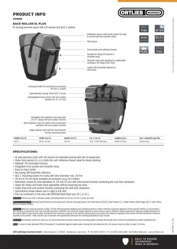 Ortlieb Szürke - Fekete Ortlieb Back-Roller XL Plus táska 2024 13.Kép