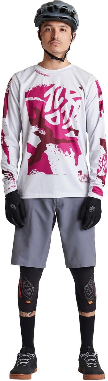 Troy Lee Designs Fehér - Piros Troy Lee Designs Flowline Confined L/S mez 2024 4.Kép