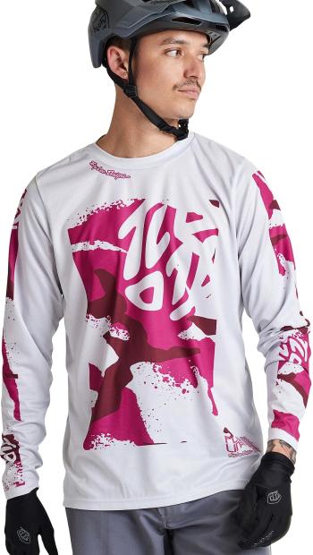 Troy Lee Designs Fehér - Piros Troy Lee Designs Flowline Confined L/S mez 2024 5.Kép