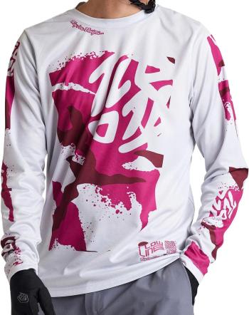 Troy Lee Designs Fehér - Piros Troy Lee Designs Flowline Confined L/S mez 2024 6.Kép