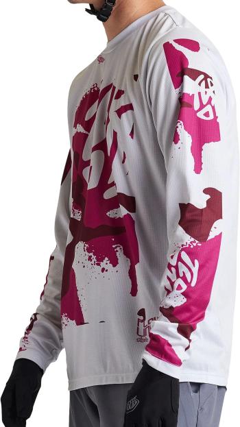 Troy Lee Designs Fehér - Piros Troy Lee Designs Flowline Confined L/S mez 2024 7.Kép