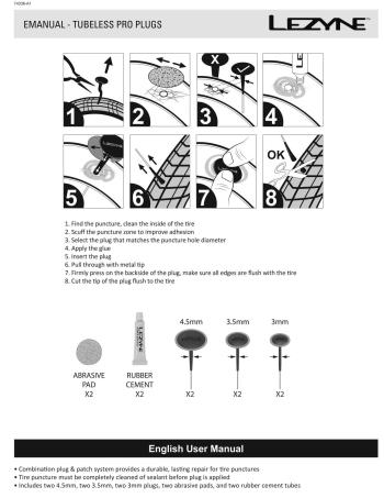 Lezyne Pro Plug Tubeless rapair kit 15.Image