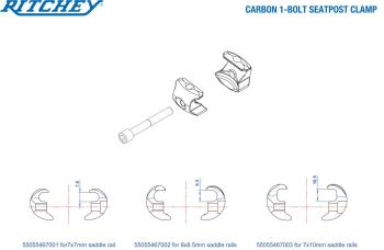 Ritchey WCS Carbon 1-Bolt Clamps for 8x8.5 Rails 2.Image